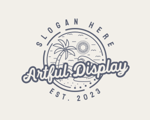 Beach Resort Vacation logo design