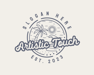 Beach Resort Vacation logo design