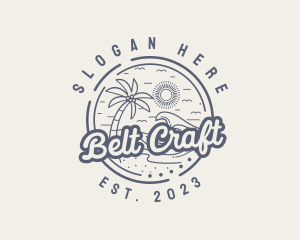 Beach Resort Vacation logo design