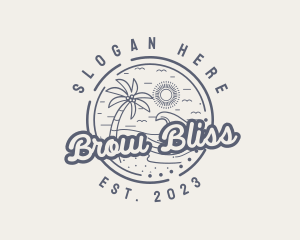 Beach Resort Vacation logo design