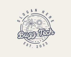 Beach Resort Vacation logo design