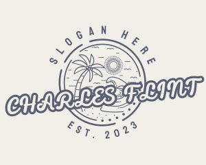 Beach Resort Vacation logo design