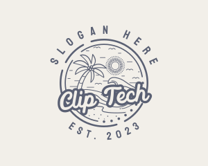 Beach Resort Vacation logo design