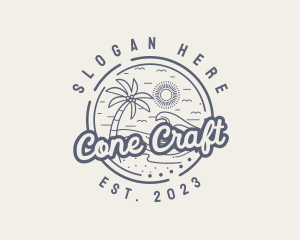 Beach Resort Vacation logo design