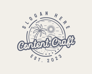 Beach Resort Vacation logo design