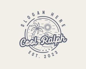 Beach Resort Vacation logo design