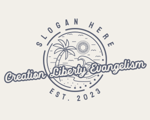 Beach Resort Vacation logo design