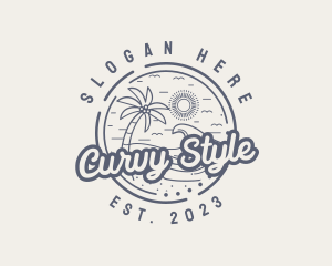 Beach Resort Vacation logo design