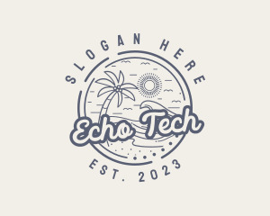 Beach Resort Vacation logo design