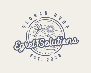 Beach Resort Vacation logo design