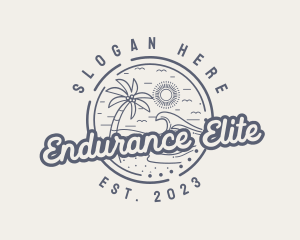 Beach Resort Vacation logo design