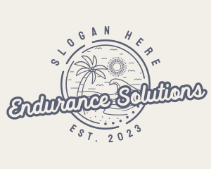 Beach Resort Vacation logo design