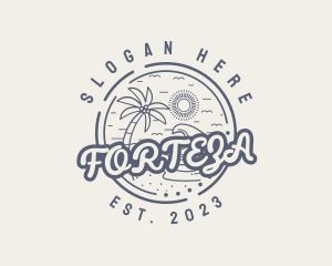 Beach Resort Vacation logo design