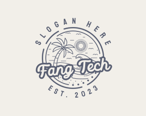 Beach Resort Vacation logo design