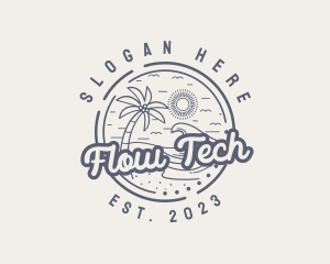 Beach Resort Vacation logo design