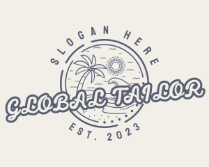 Beach Resort Vacation logo design