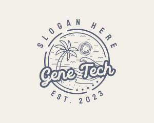 Beach Resort Vacation logo design