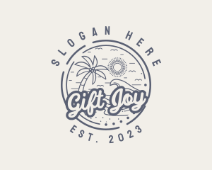 Beach Resort Vacation logo design