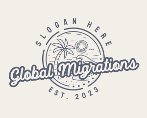 Beach Resort Vacation logo design