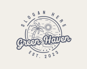 Beach Resort Vacation logo design