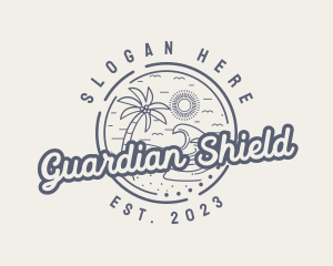 Beach Resort Vacation logo design