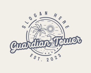 Beach Resort Vacation logo design