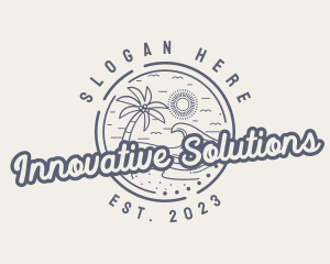 Beach Resort Vacation logo design