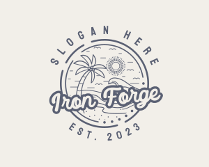 Beach Resort Vacation logo design