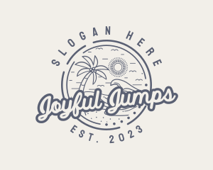 Beach Resort Vacation logo design