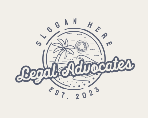 Beach Resort Vacation logo design