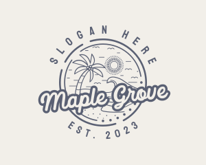 Beach Resort Vacation logo design