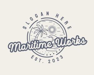 Beach Resort Vacation logo design