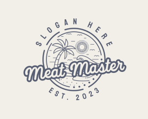 Beach Resort Vacation logo design