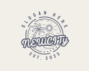 Beach Resort Vacation logo design