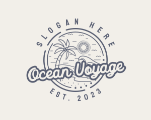 Beach Resort Vacation logo design