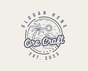 Beach Resort Vacation logo design