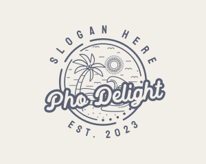 Beach Resort Vacation logo design