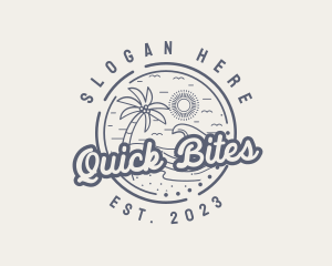 Beach Resort Vacation logo design