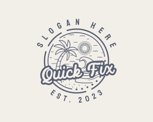 Beach Resort Vacation logo design