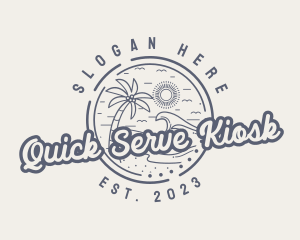 Beach Resort Vacation logo design