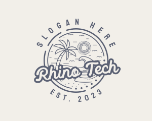 Beach Resort Vacation logo design