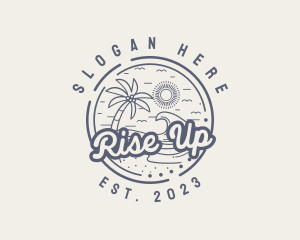 Beach Resort Vacation logo design