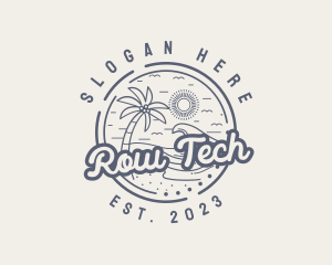 Beach Resort Vacation logo design