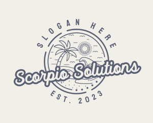 Beach Resort Vacation logo design