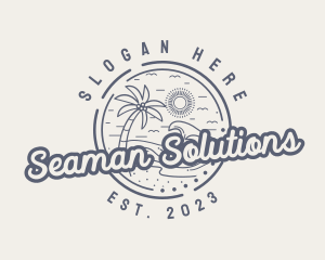 Beach Resort Vacation logo design