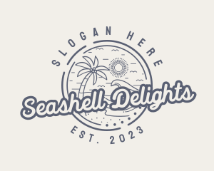 Beach Resort Vacation logo design