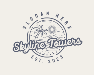 Beach Resort Vacation logo design