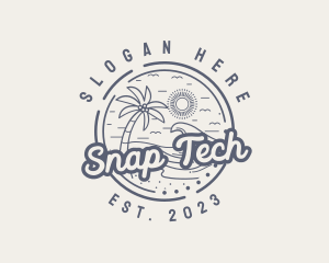 Beach Resort Vacation logo design