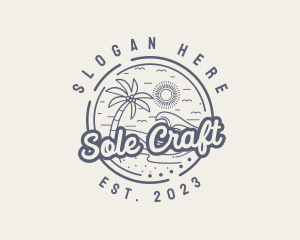 Beach Resort Vacation logo design