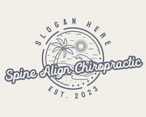 Beach Resort Vacation logo design